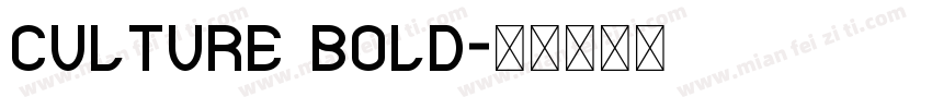 Culture Bold字体转换
